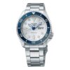 140 Anniversary Limited Edition SEIKO 5 Sports Mechanical Watch White Dial Blue Steel Strip