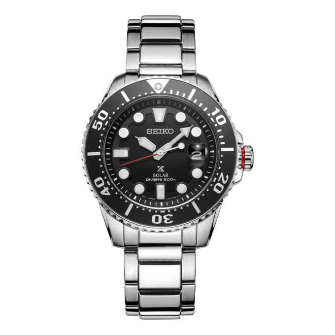 200m Casual Black Warrior Solar Energy Watch
