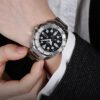 Automatic Mechanical Water Ghost Waterproof Sports For Men Black Plate Steel Belt Black