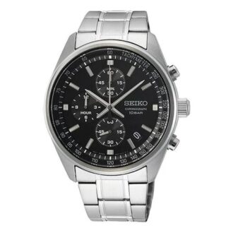 Business Steel strip Watch Black