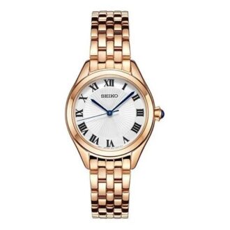 Fashion Blue White Dial Rose Gold Strap 5 Waterproof Quartz Watch