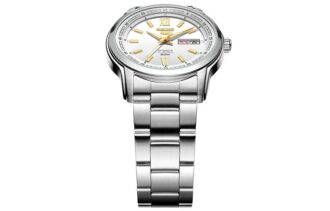 No. 5 Sports Steel strip waterproof Business Mechanical Watch White
