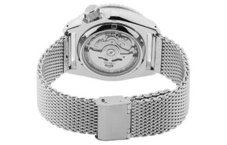 No. 5 Steel strip waterproof Automatic Mechanical Watch Blue Silver
