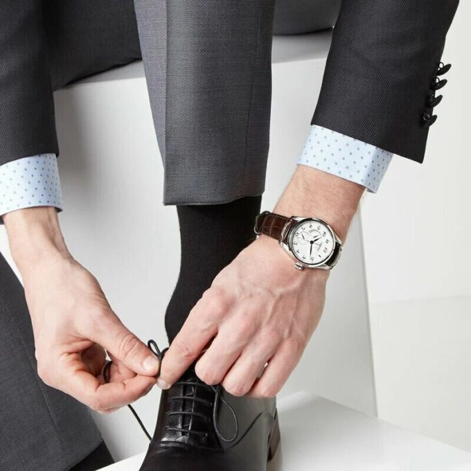 Presage Automatic Mechanical White Dial Brown Watch