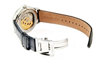 Watch PRESAGE Series Japan White Dial Belt Business 4R Movement Automatic / Mechanical Watch